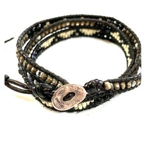 Chan Luu wrap bracelet black and white